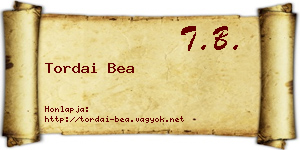 Tordai Bea névjegykártya